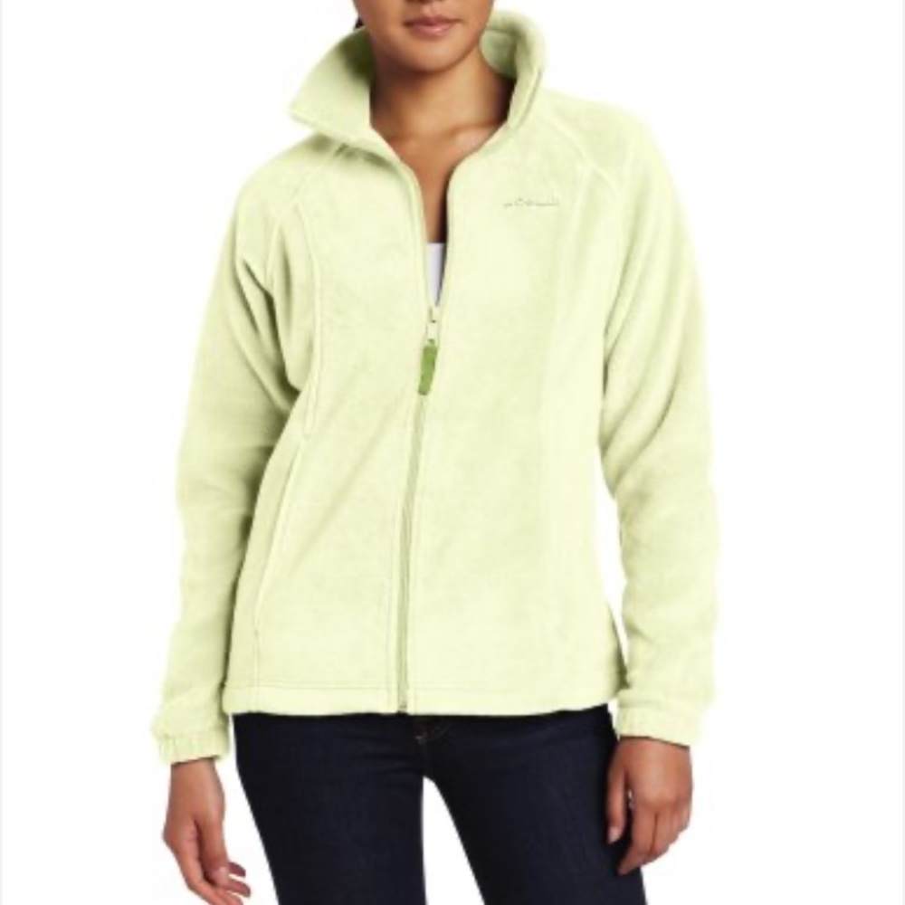 Columbia women Light Yellow Fleece Jacket